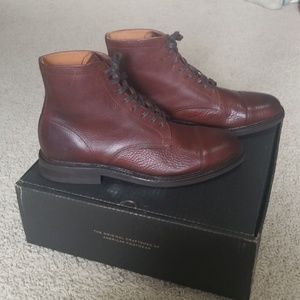 frye seth cap toe leather boots